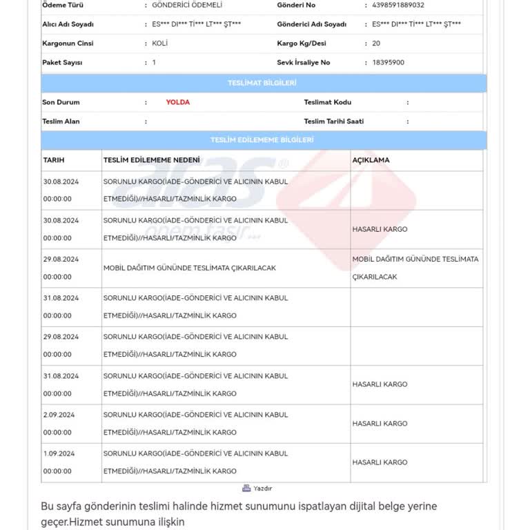 Devecioğlu - Harbinger Trendyol, Aras Kargo, Devecioğlushop İlgisizliği