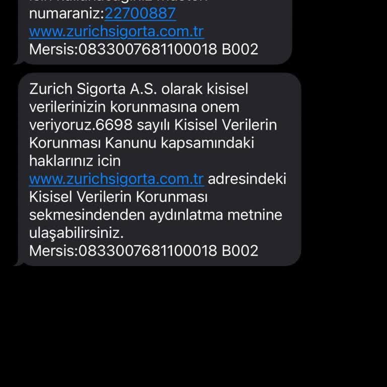 Zurich Sigorta'nın Başkası Adına Açtığı Poliçenin Bana Gelmesi