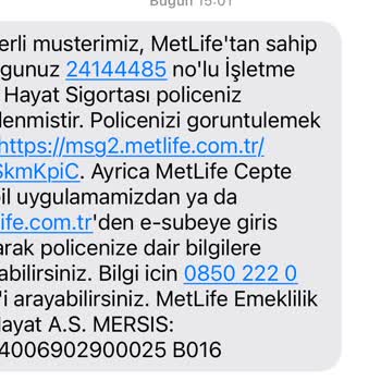 Metlife Hayat Sigortası İznim Dışında Sigorta İptalini