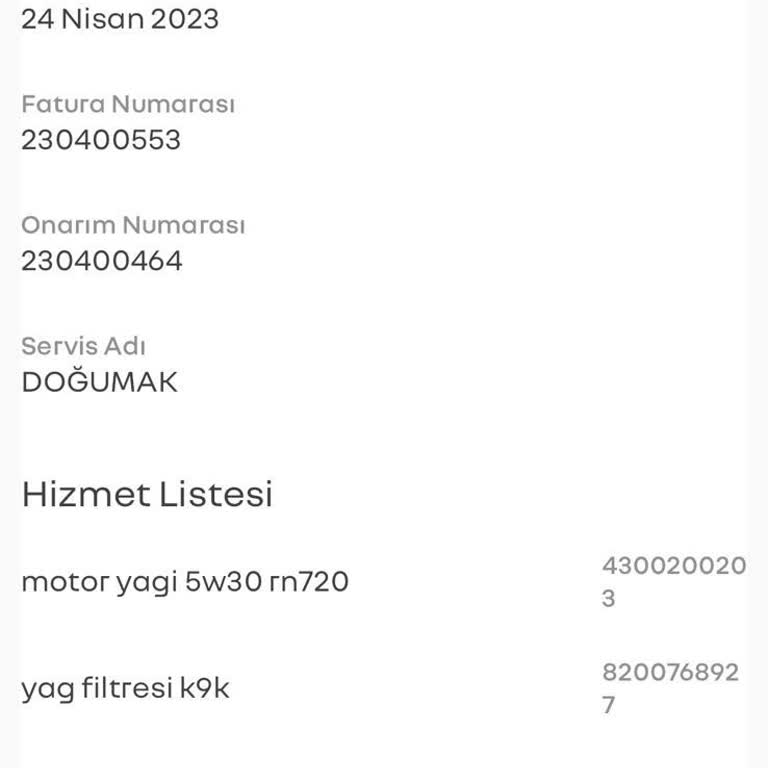 Renault Garantili Olan Aracın Kapsam Dışı Bırakılması