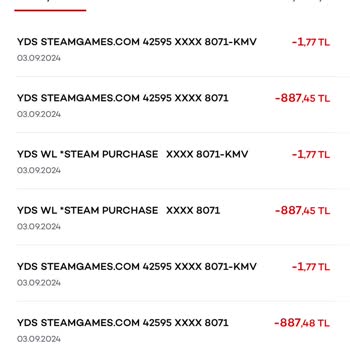 Steam Games Sitesi Üzerinden Hesabımdan Para Çekilmiş