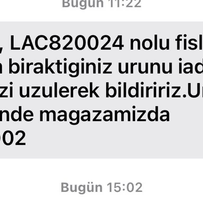 Lacoste İade Olmadı. Şikayet