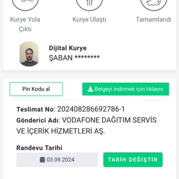 Vodafone Ve Dijital Kurye Kargomu Teslim Etmiyor