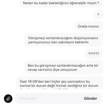 Gardrops Canlı Chat'in Yanıt Vermemesi Siparişlerin Çatır Çatır İptal Edilmesi