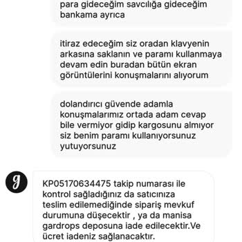 Gardrops Paramı İade Etmiyor