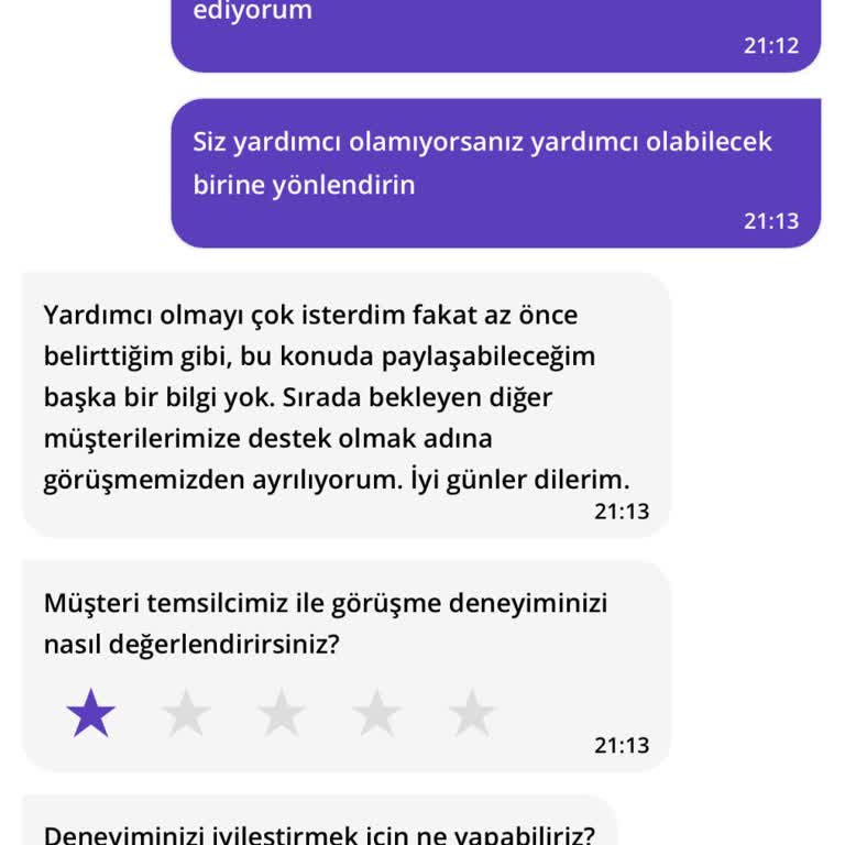 Getir Müşteri Temsilcisi Sorumumu Çözmeden Çekti Gitti