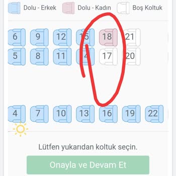 Esadaş Turizm Boş Koltuklardan İstediğimi Seçemiyorum.