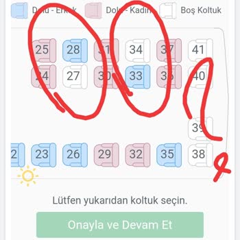Esadaş Turizm Boş Koltuklardan İstediğimi Seçemiyorum.
