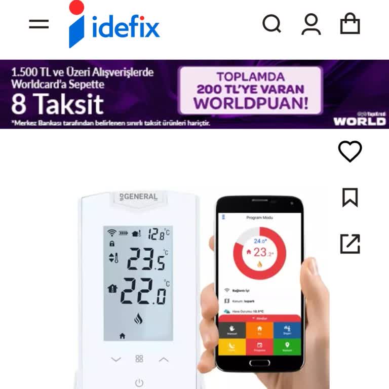 General Life HT500S Wi-fi Oda Termostatı 2,5 Derece Fazla Gösteriyor