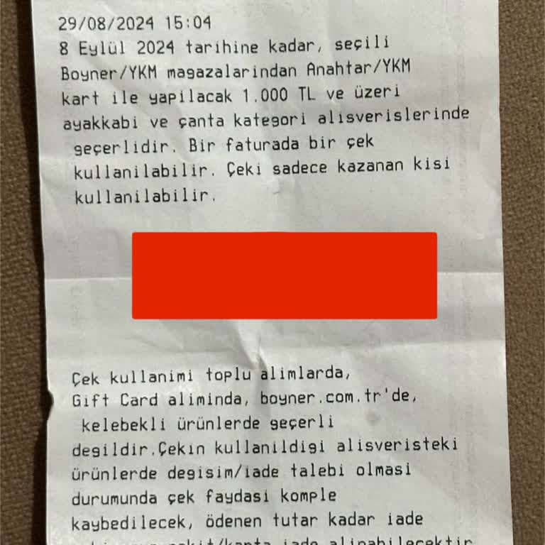 Boyner Hediye Çekini Kullanamama Sorunu