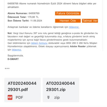 D Smart Yanlış Mail Adresine Bilgilendirme