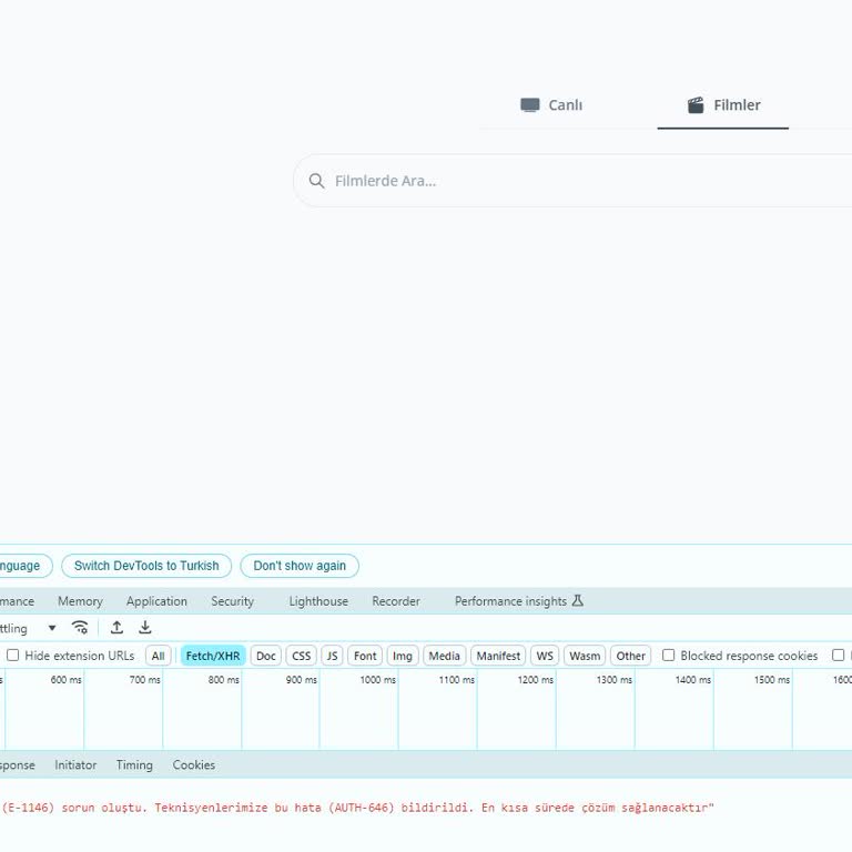 Alfa IP TV Canlı Destek Ulaşılmıyor Ve Arama Kısmı Bozuk