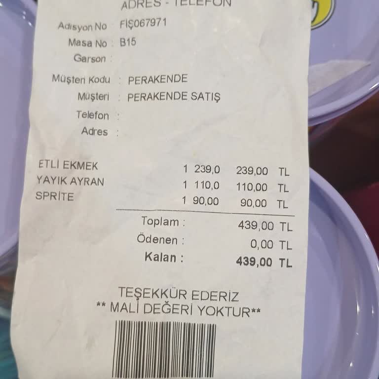 Konyalım Etli Ekmek Yanıltıcı Menü Fiyatları Ve Yüksek Ayran Ücreti