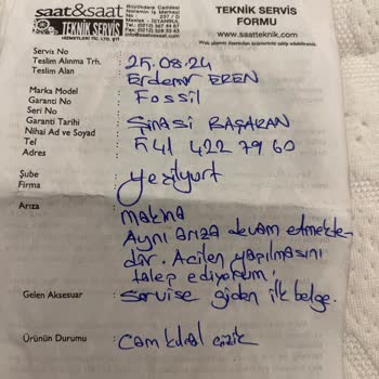 Saat & Saat Fossil Marka Saatte Tekrarlayan Mekanik Arıza Ve Yüksek Servis Ücreti