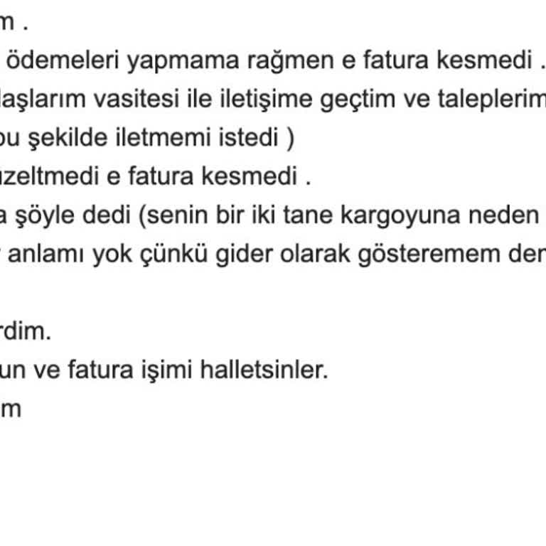 Sürat Kargo Fatura Düzeltme Sorunu Ve Yanıltıcı Bilgilendirme