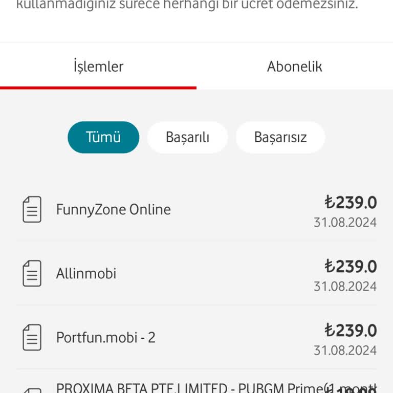 Vodafone Faturama İzinsiz Yansıtılan Ücretler Hakkında Şikayetim