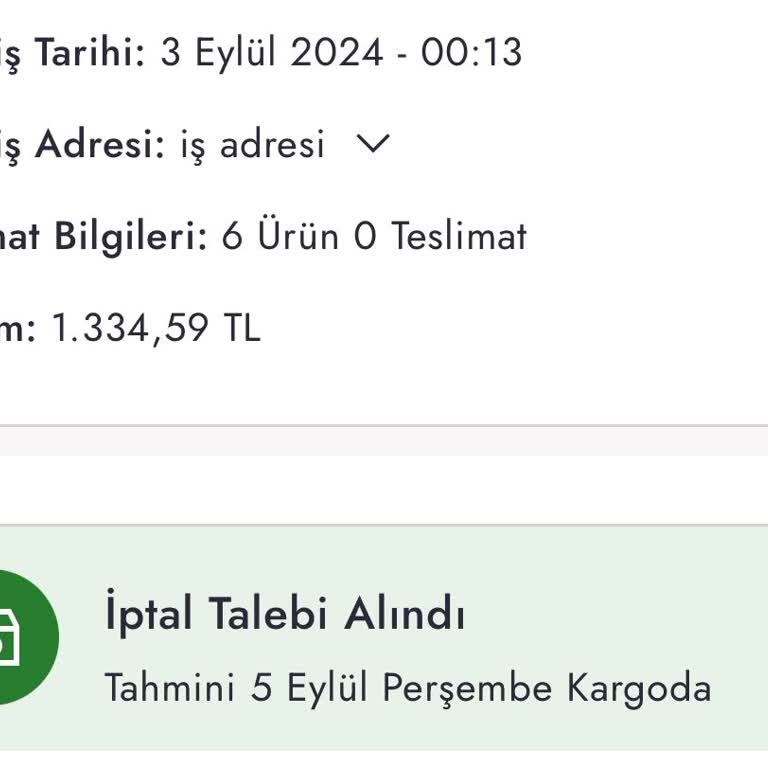 Boyner "İptal Talebi Alındı"