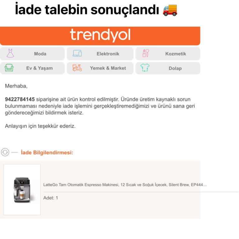 Trendyol, Hızlı Gitti Satıcısı Arızalı, Ayıplı Makine Gönderdi