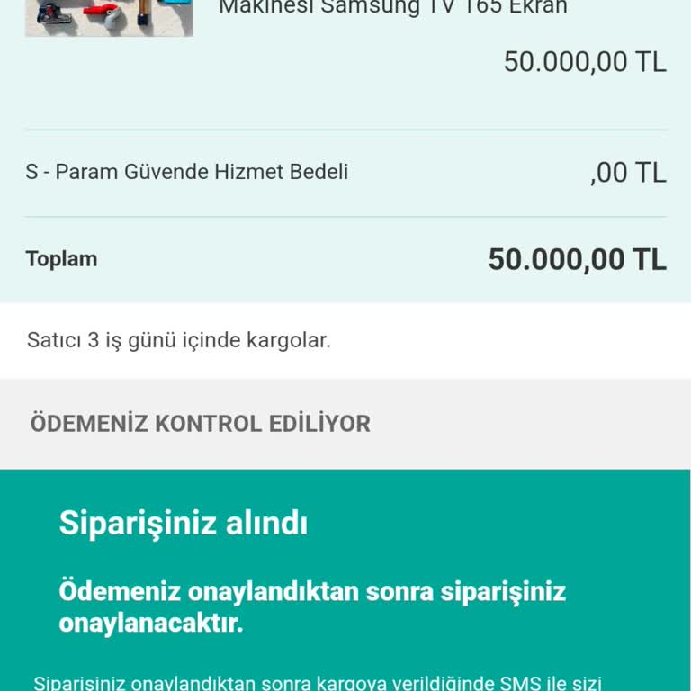 Sahibinden Param Güvende İle Yapılan Ödemenin Tarafıma İade Edilmemesi