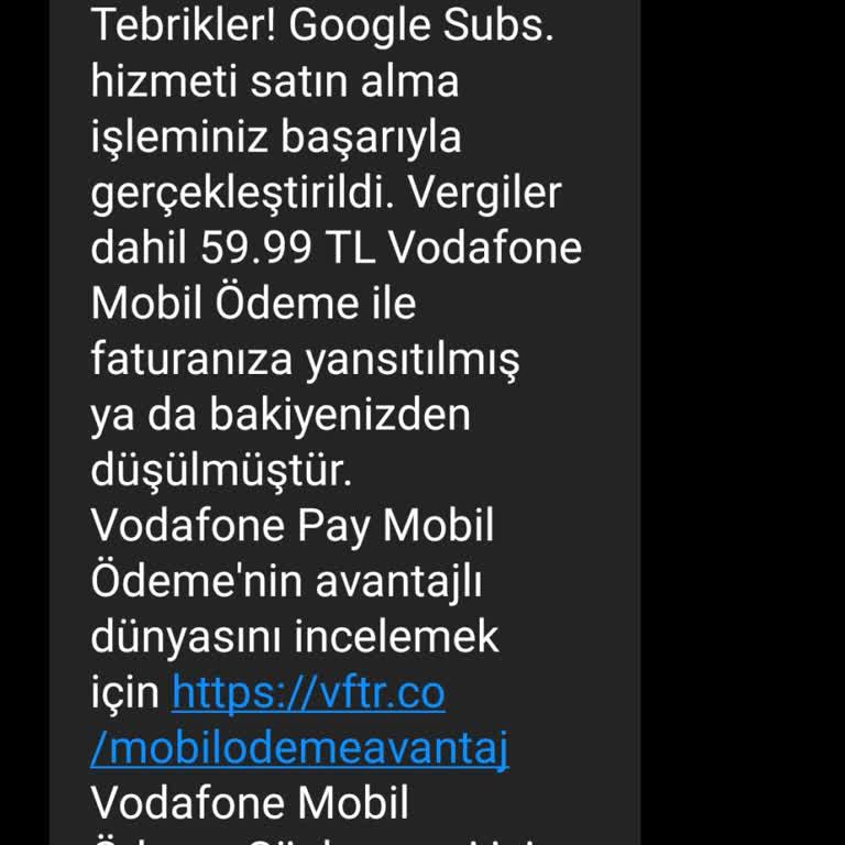 Vodafone'dan İstenmeyen Google Subs Üyeliği ve İptal Sorunu
