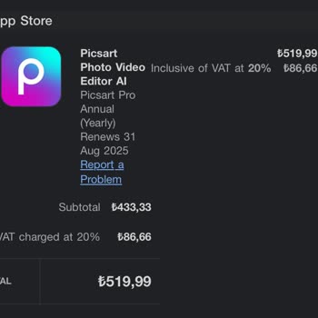 PicsArt Charged ₺520 After I Canceled My Free Trial and Did Not Send a Reminder