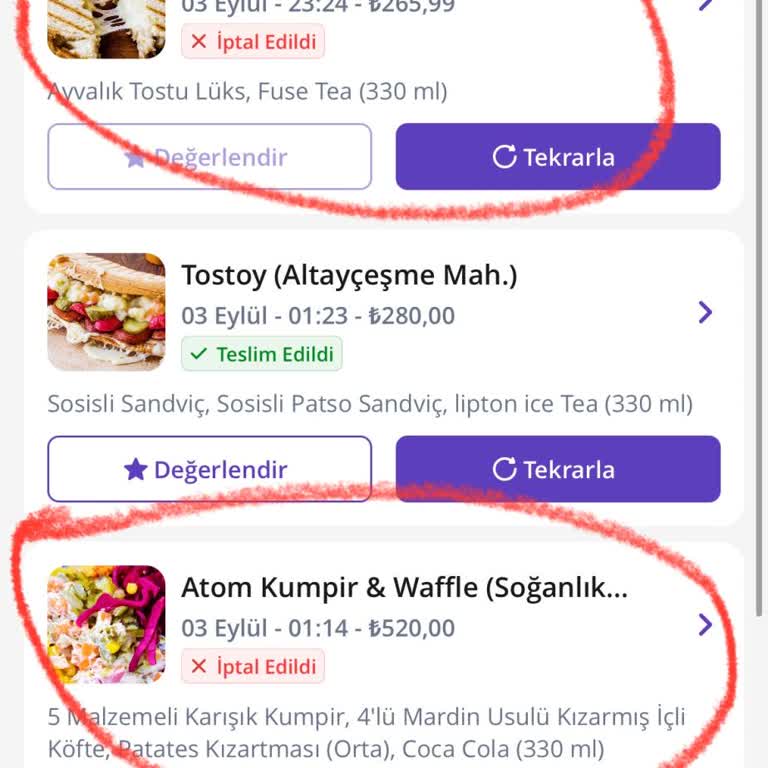 GetirYemek Son Dakika İptal