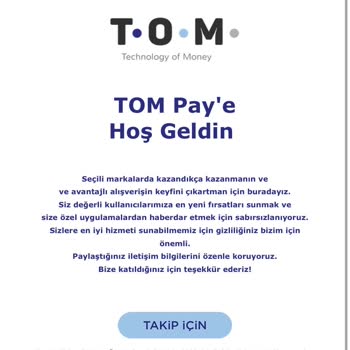 Tom Pay Üyelikten Haberim Yok