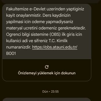 Ata AÖF Kaydımı Silmiş