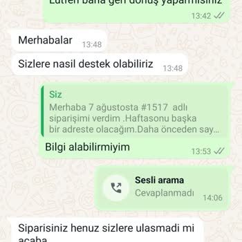 Li Poupon Siparişim Ulaşmadı Ve İletişim Sorunları Yaşadım