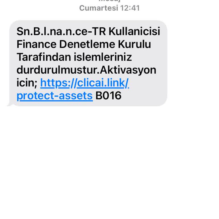 Binance Turing Blnance Mesajı