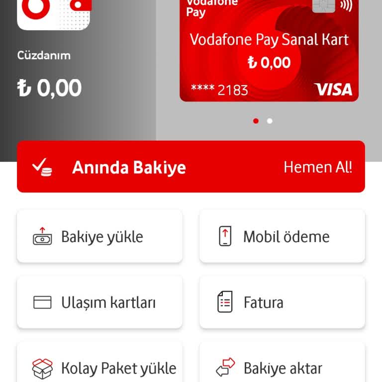 Vodafone Pay'e 750 TL Eklenmedi