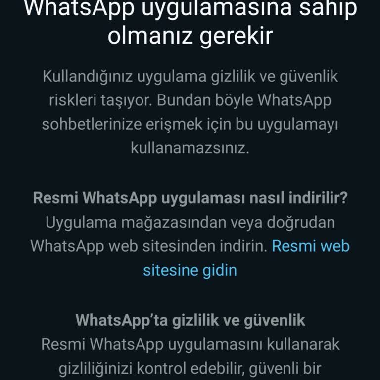 WhatsApp "Giriş Yapmak