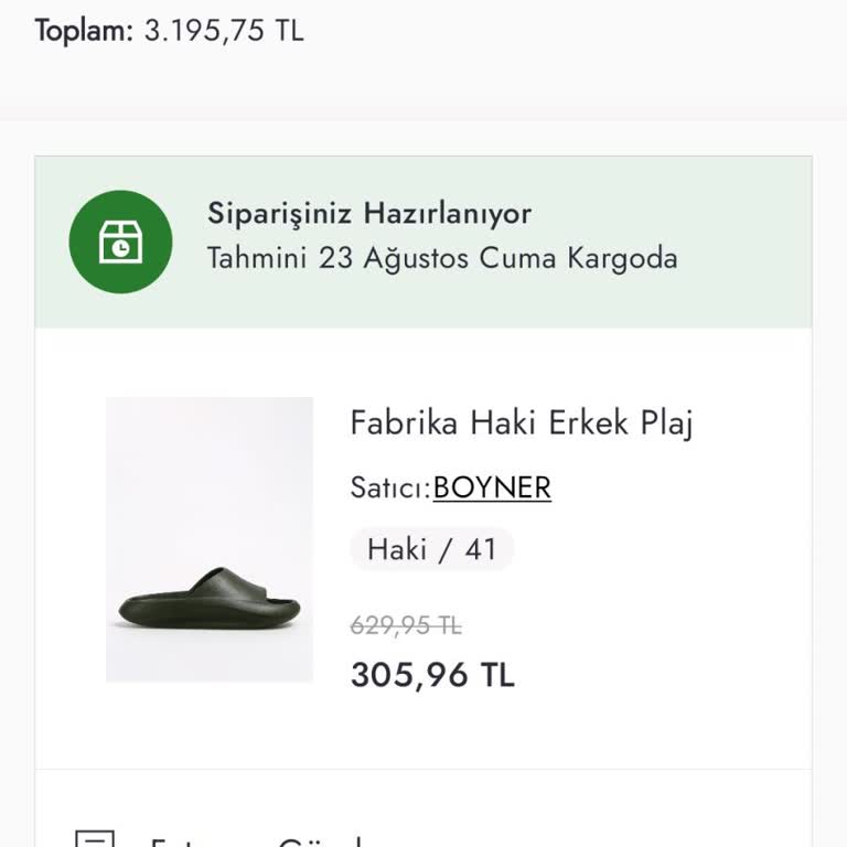 Fabrika Siparişim Adresime Ulaşmadı