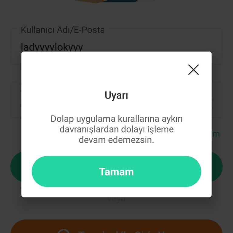 Dolap Uygulama Sistem Hatası