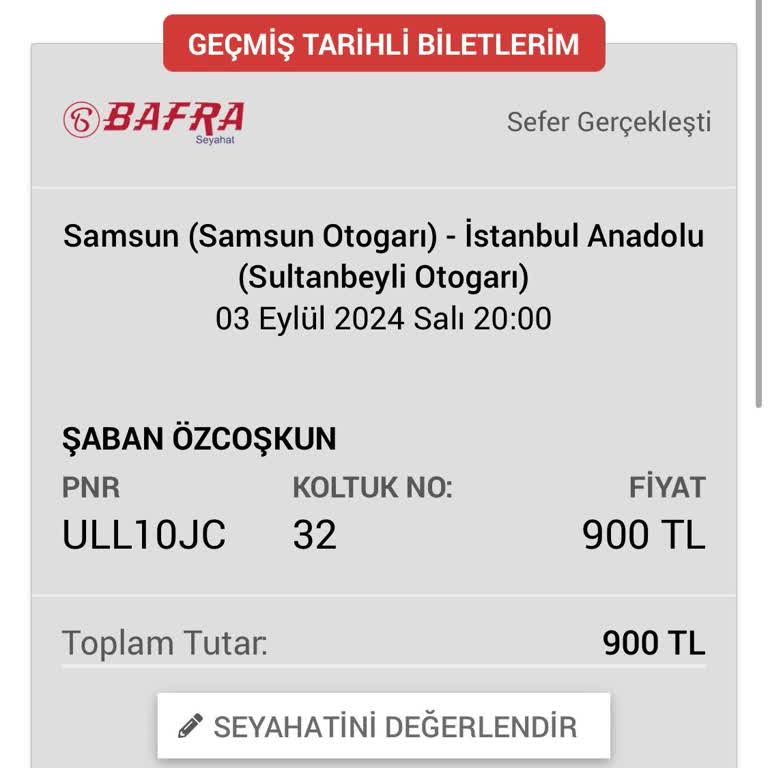 Bafra Seyahat Bafra Turizm Otogara Girmedi