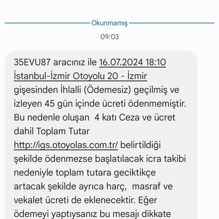 Otoyol Aş. İhlali Geçiş Cezasını 4 Katlıyor