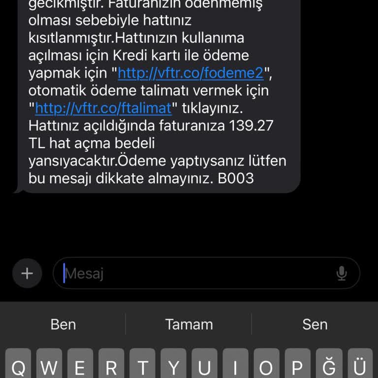 Vodafone Hattıma Haksız Yere Yansıtılan Açma Ücreti