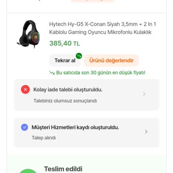 Hepsiburada Yanlış Yönlendirme Ve Kulaklık Tamiri Sorunu