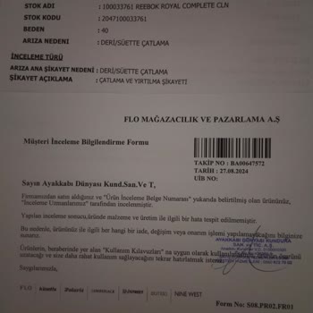 Ayakkabı Dünyası Kusurlu Üründe Değişim Ve İade Yapmamaktadır.