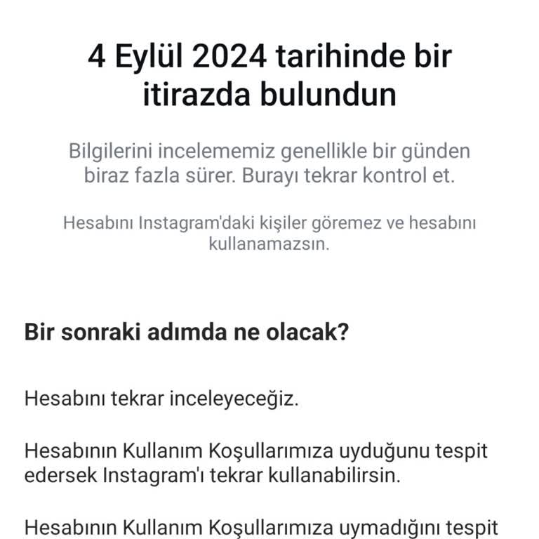 Instagram Hesabım Askıya Alındı