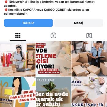 Paketlemeacentesi (Instagram) İŞKUR Evde Paketleme