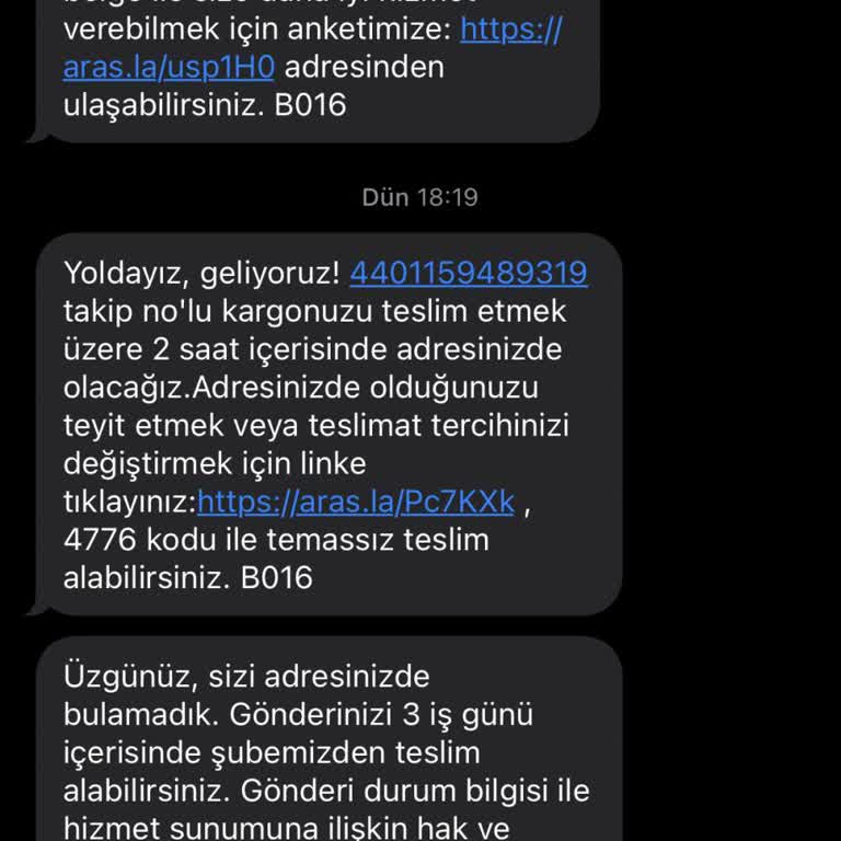 Aras Kargo Adreste Bulamadık Sorunu