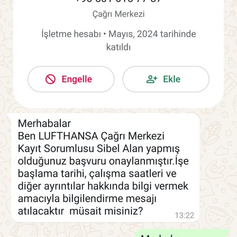 Lufthansa Trendyol Asistanlığı Başvurusunda Bulundum