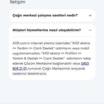 A101 Ekstra İadem Yapılmıyor