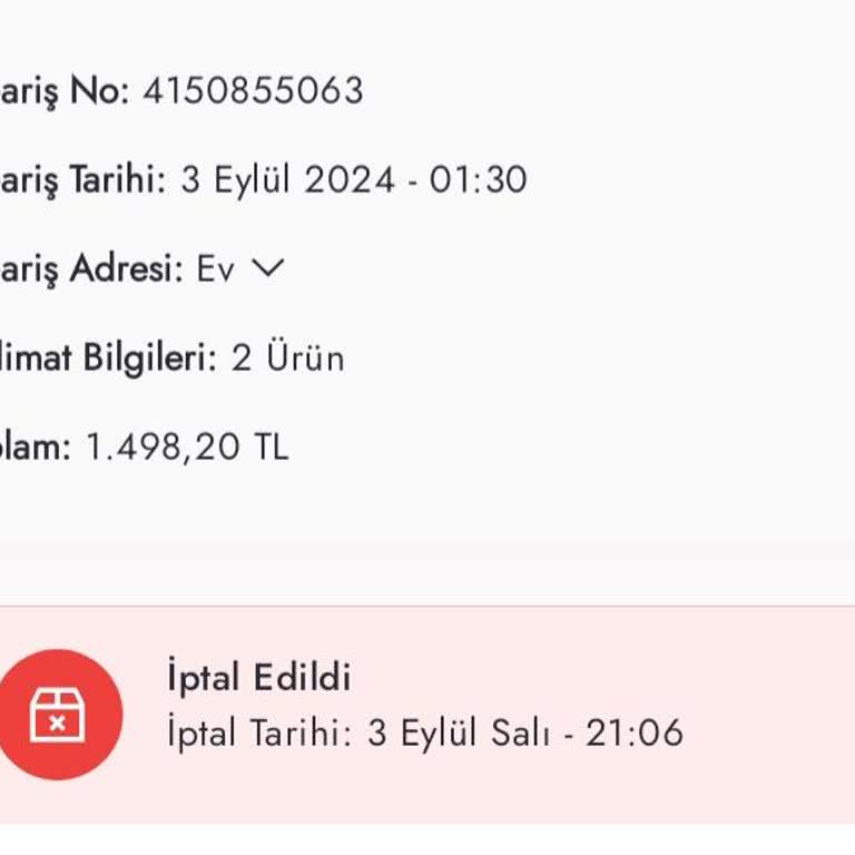 Boyner Siparişimi Habersiz Şekilde İptal Ettiler