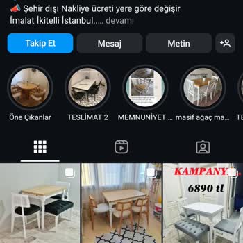 Masasandalye_aksesuar Instagram Sayfası Teslim Edilmeyen Ürünler