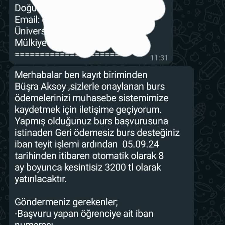 Burs Vaadiyle Dolandırıcılık Yanlış Vakfa Girilen Bilgiler Nedeniyle Güvenlik Endişesi!
