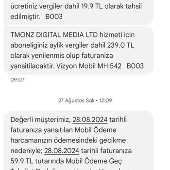 Vodafone Pay İzinsiz Üyelik Ücreti Ve Mağduriyet