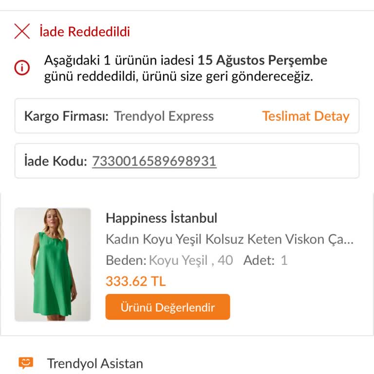 Trendyol Ve Happiness Şikayeti