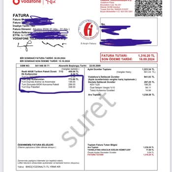 Vodafone Dünya Paketi Sorunu: Yanlış Bilgilendirme ve Ekstra Fatura